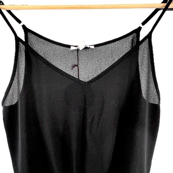 Umgee NWT Black Tie Front Tank Top Blouse Size Small Adjustable Spaghetti Straps - Picture 11 of 16
